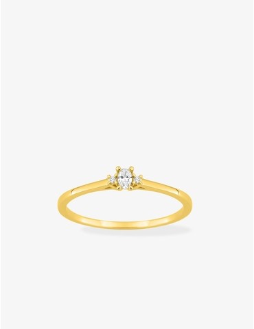 Bague solitaire ovale...