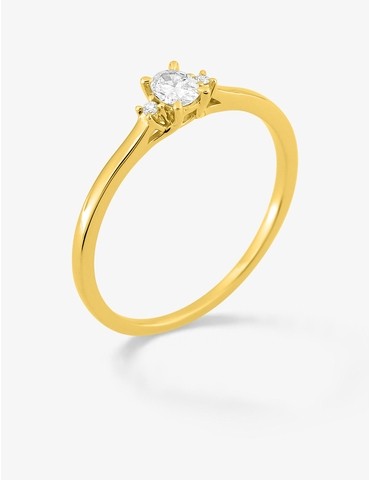 Bague solitaire ovale...