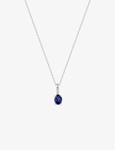 Collier or blanc 375 ‰ avec...