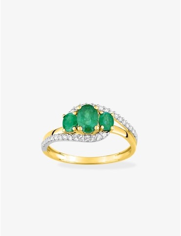 Bague trilogie or 375 ‰...