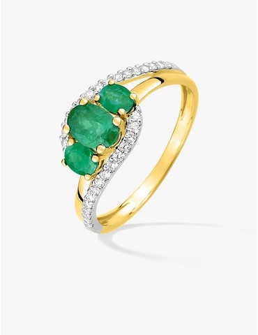 Bague trilogie or 375 ‰...