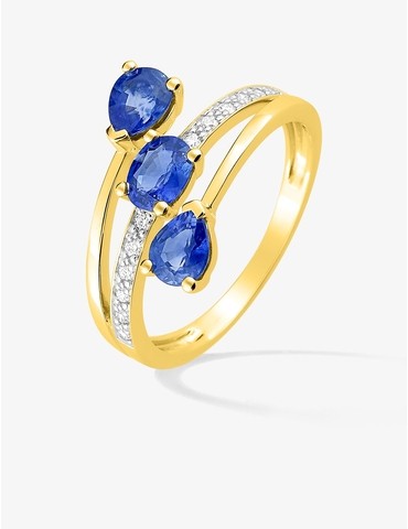 Bague trilogie or 750 ‰...