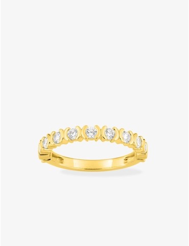 Bague demi-tour or 750 ‰...