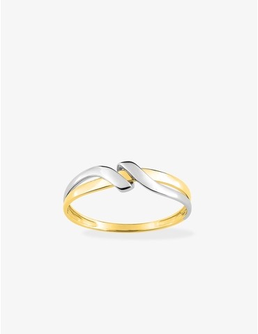 Bague bicolore tout métal...