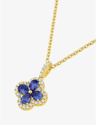 Collier trèfle or 750 ‰...