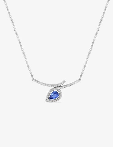 Collier or 750 ‰ blanc avec...