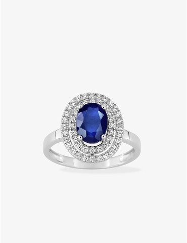 Bague solitaire en or blanc...