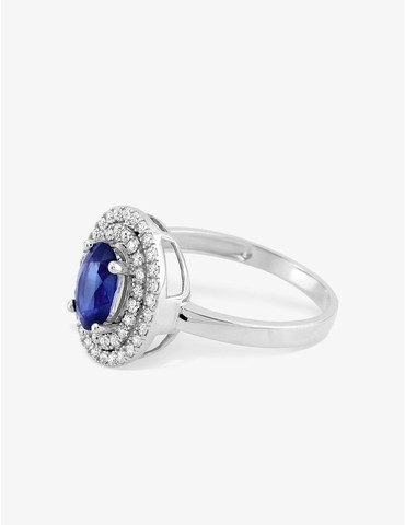 Bague solitaire en or blanc...