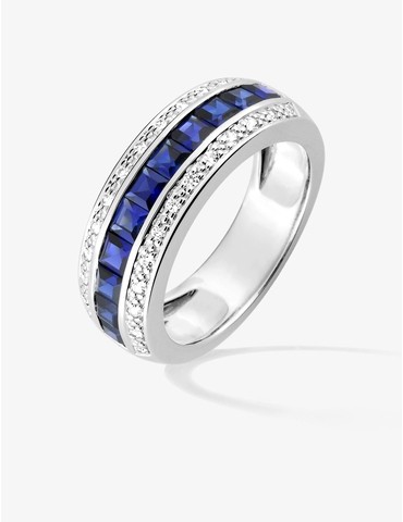 Bague en or blanc 750‰ 3...
