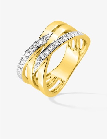 bague en or jaune 750‰...