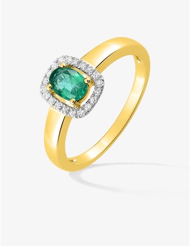 Bague solitaire en or jaune...