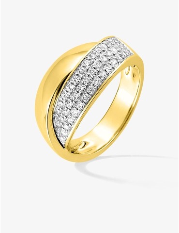 Bague en or jaune 750‰...