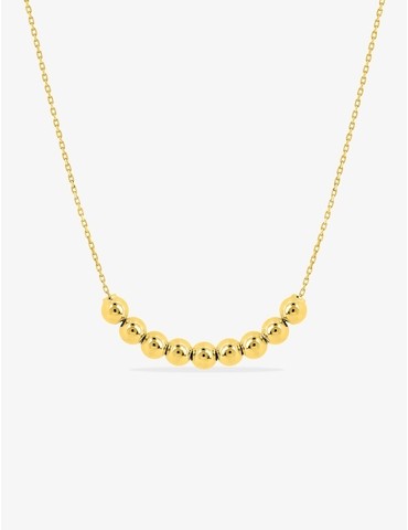 Collier or 375 ‰ jaune boules