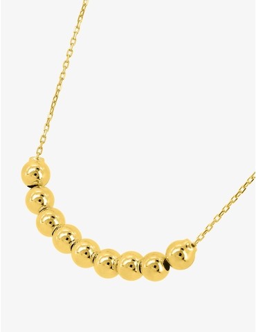 Collier or 375 ‰ jaune boules