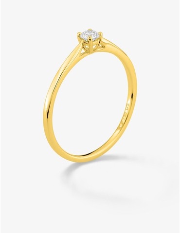 Bague solitaire en or jaune...