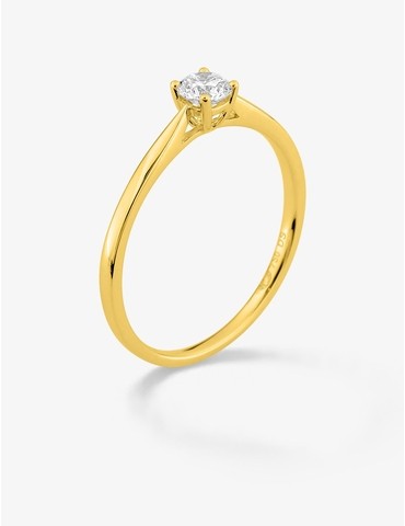 Bague solitaire en or jaune...