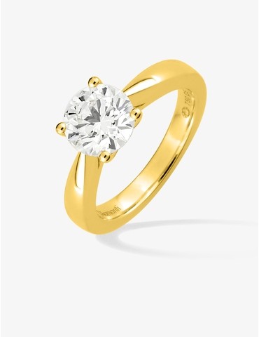 Bague solitaire en or jaune...
