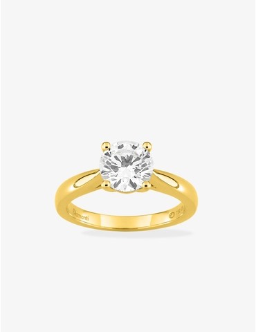 Bague solitaire en or jaune...