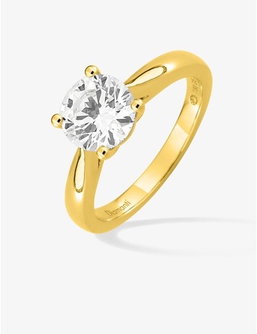 Bague solitaire en or jaune...