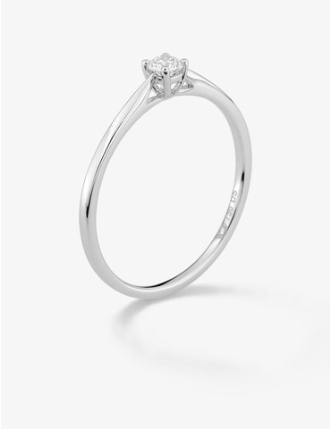 Bague solitaire en or blanc...