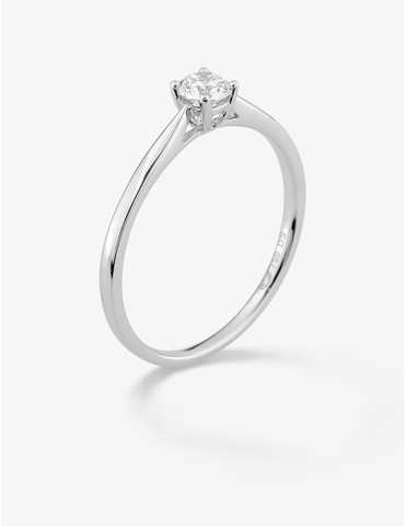 Bague solitaire en or blanc...