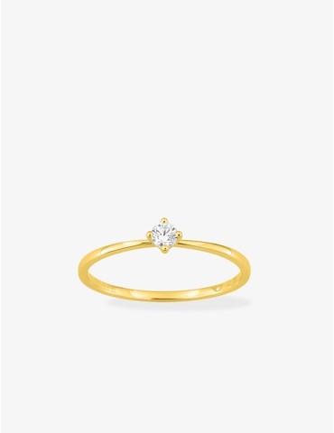 Bague solitaire en or jaune...