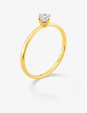 Bague solitaire en or jaune...