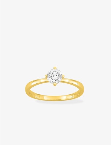 Bague solitaire en or jaune...