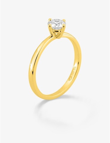 Bague solitaire en or jaune...