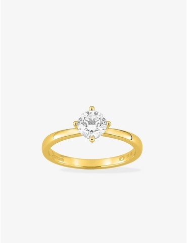 Bague solitaire en or jaune...