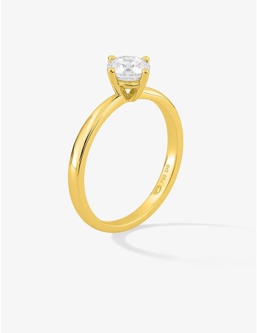 Bague solitaire en or jaune...
