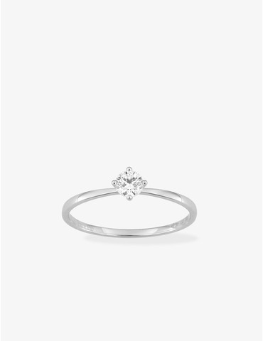 Bague solitaire en or blanc...