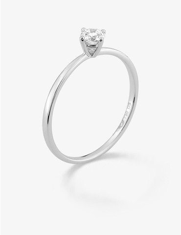 Bague solitaire en or blanc...