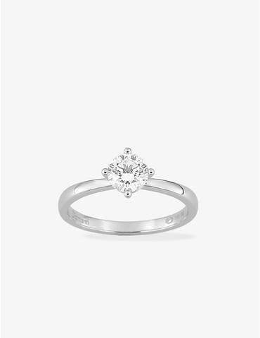 Bague solitaire en or blanc...
