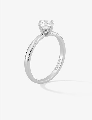 Bague solitaire en or blanc...