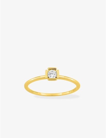 Bague solitaire en or jaune...