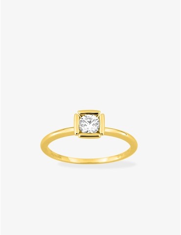 Bague solitaire en or jaune...
