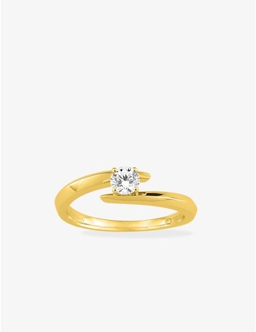 Bague solitaire en or jaune...