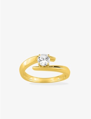 Bague solitaire en or jaune...