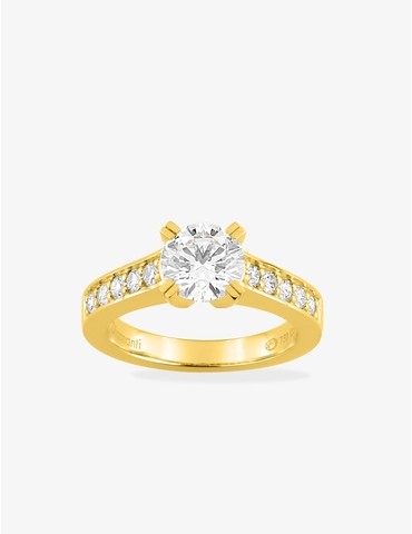 Bague solitaire accompagnée...