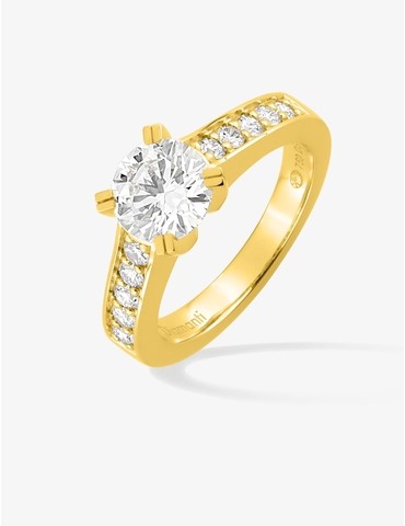 Bague solitaire accompagnée...