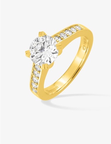 Bague solitaire accompagnée...