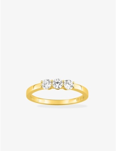 Bague trilogie en or jaune...
