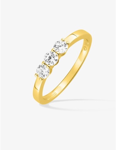 Bague trilogie en or jaune...