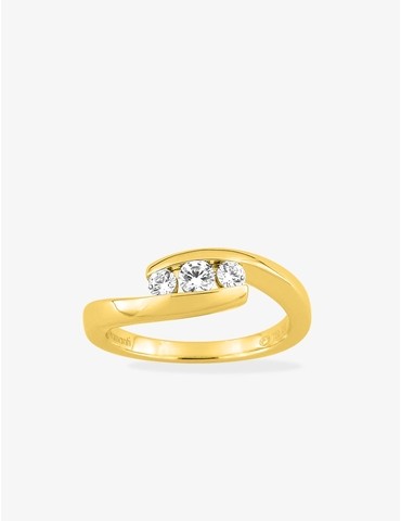 Bague trilogie en or jaune...