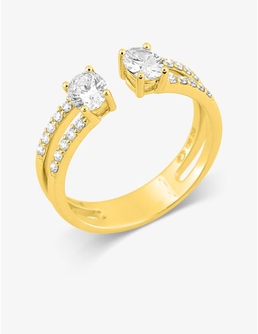 Bague ouverte en or jaune...