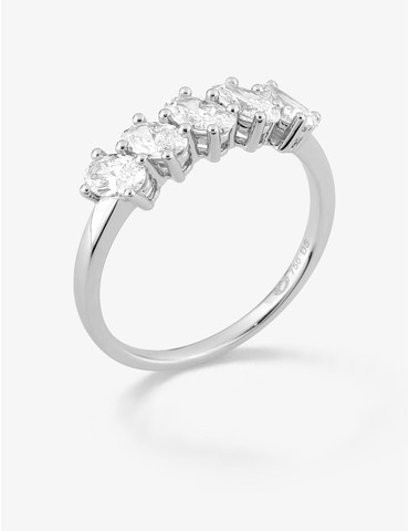 Bague en or blanc 750 ‰,...