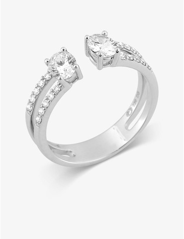 Bague ouverte en or blanc...