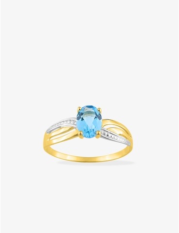 Bague en or jaune 375 ‰,...