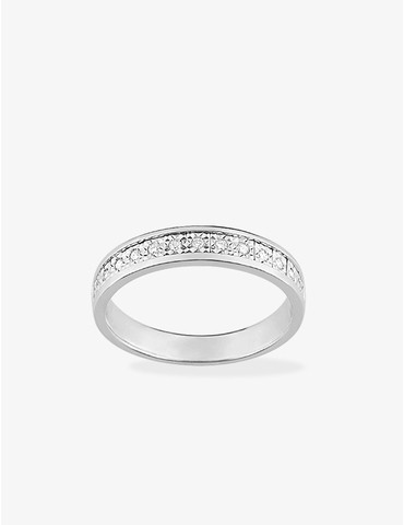 Alliance ruban en or blanc...